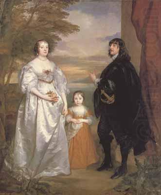 Anthony Van Dyck Portrait of the earl and countess of derby and their daughter (mk03) china oil painting image